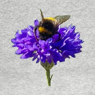 Bumblebee on a Blue Cornflower T-Shirt